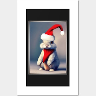 Cute Christmas Rabbit Posters and Art